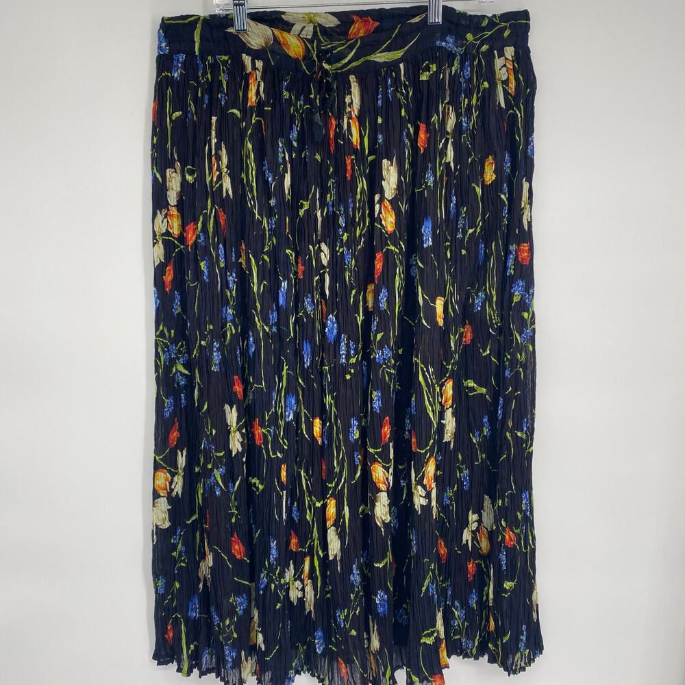 In Style Maxi Peasant Broom Skirt Floral Boho Hippie Festival Oversized Medium